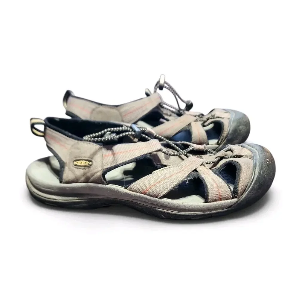 Keen Men's Size US 11.5 Gray Waterproof Hiking Closed Toe Sandals, Shoes
